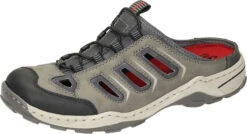 Rieker Herren Pantoletten Grau