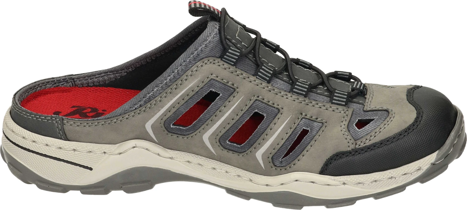 Rieker Herren Pantoletten Grau 4 Rieker Herren Pantoletten Grau – Bild 4