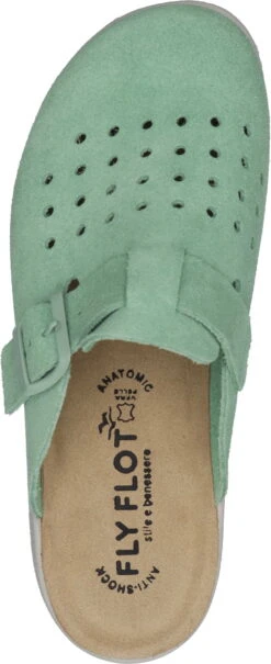 Fly Flot Pantoletten Grün -PS Schuhe Verkaufsladen 600087 07 07 007