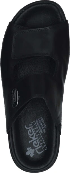 Rieker Pantoletten Schwarz -PS Schuhe Verkaufsladen 601288 1 007