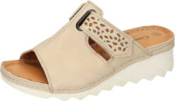 Comfortabel Damen Pantoletten Beige