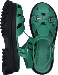 Piazza Plateau-Sandalen Grün -PS Schuhe Verkaufsladen 820013 07 07 008