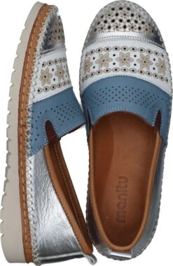 Manitu-Damen Slipper Silber -PS Schuhe Verkaufsladen 840122 92 92 008