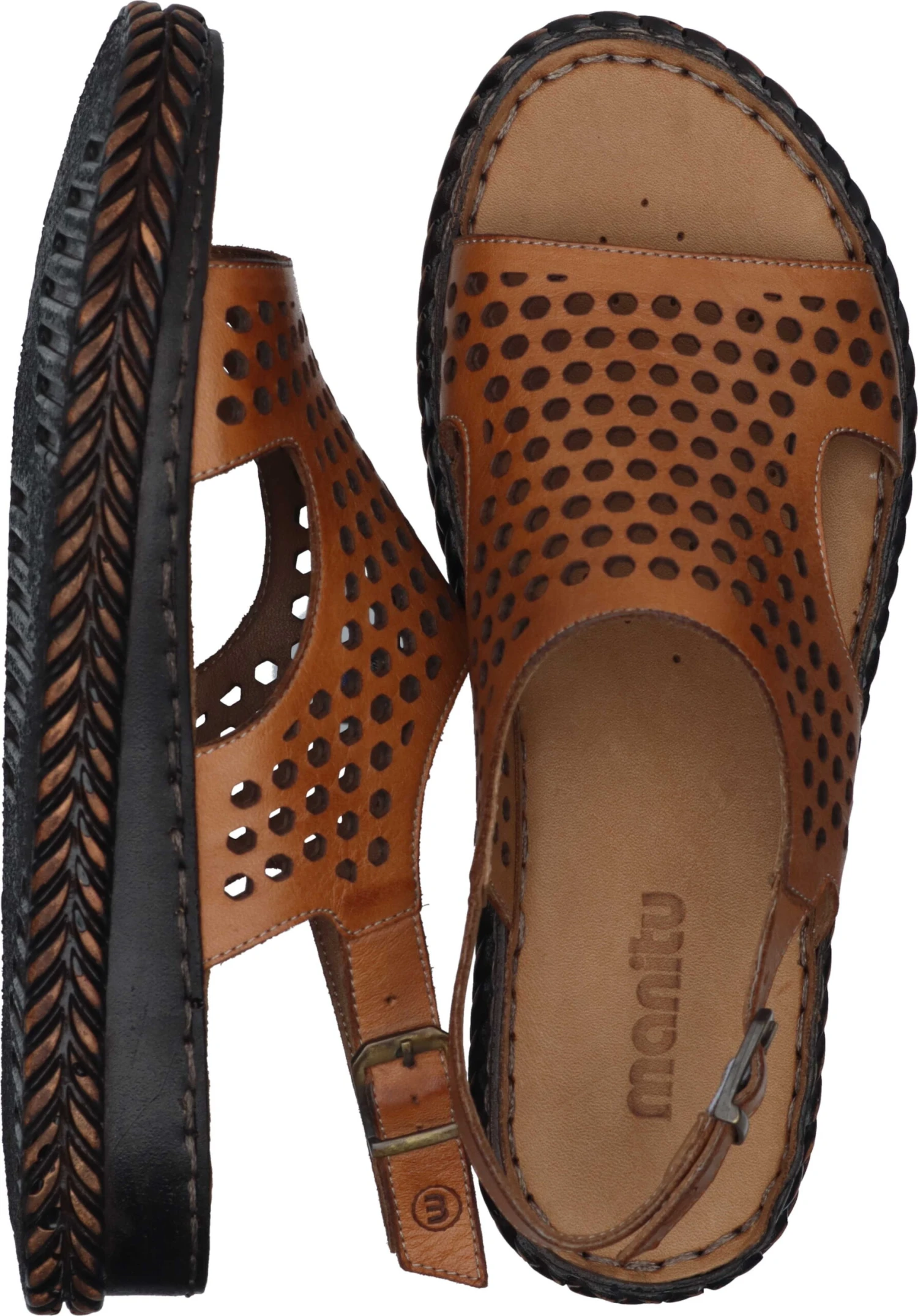 Manitu-Damen Sandaletten Mittelbraun 8 Manitu-Damen Sandaletten Mittelbraun – Bild 8