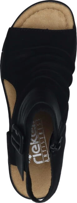 Rieker Sandaletten Schwarz -PS Schuhe Verkaufsladen 910242 01 01 007