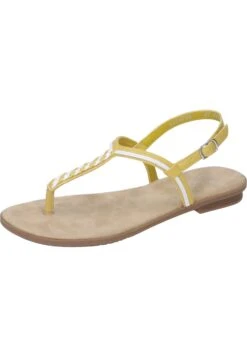 Rieker Damen Zehentrenner-Sandale Gelb