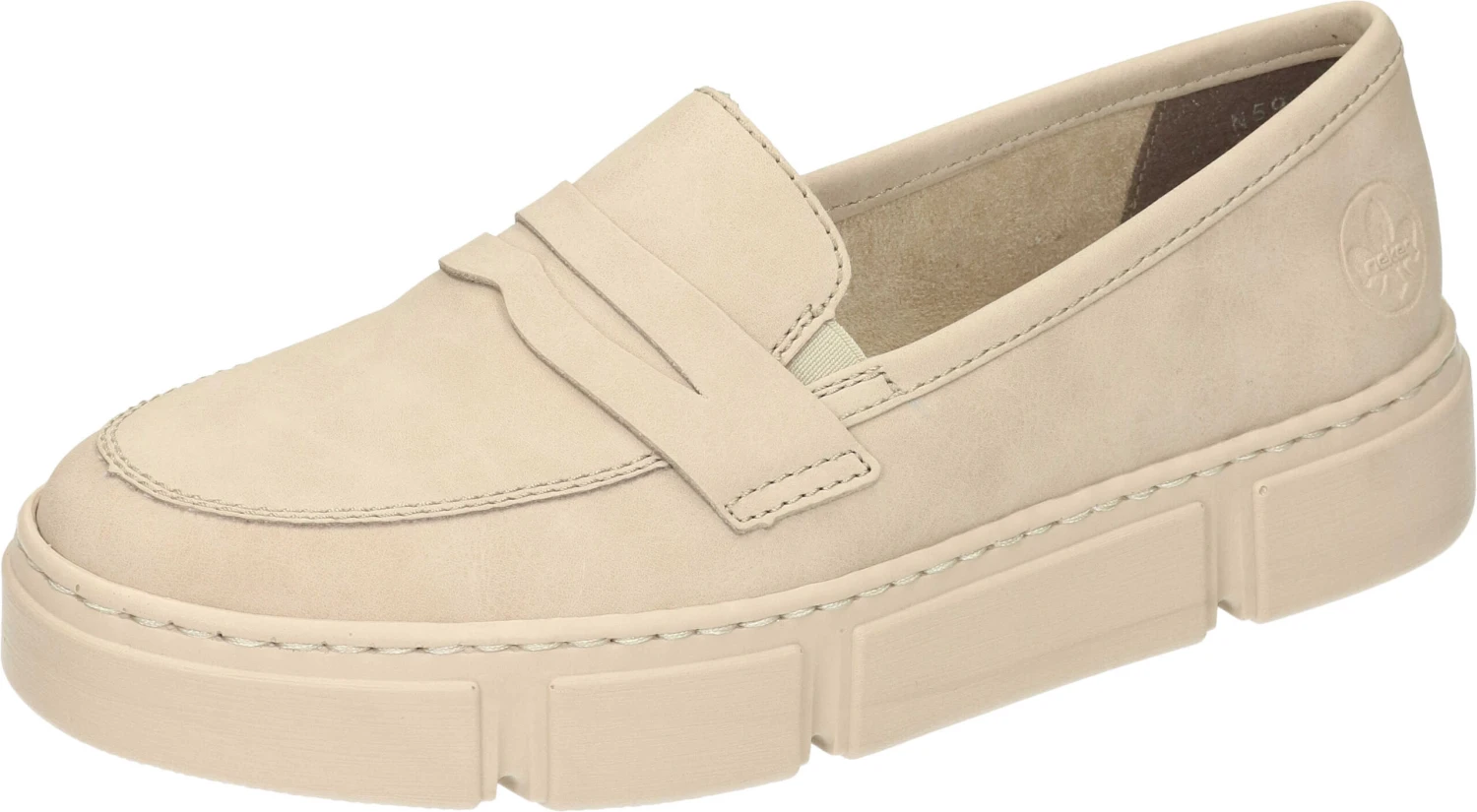 Rieker Damen Slipper Beige 1 Rieker Damen Slipper Beige